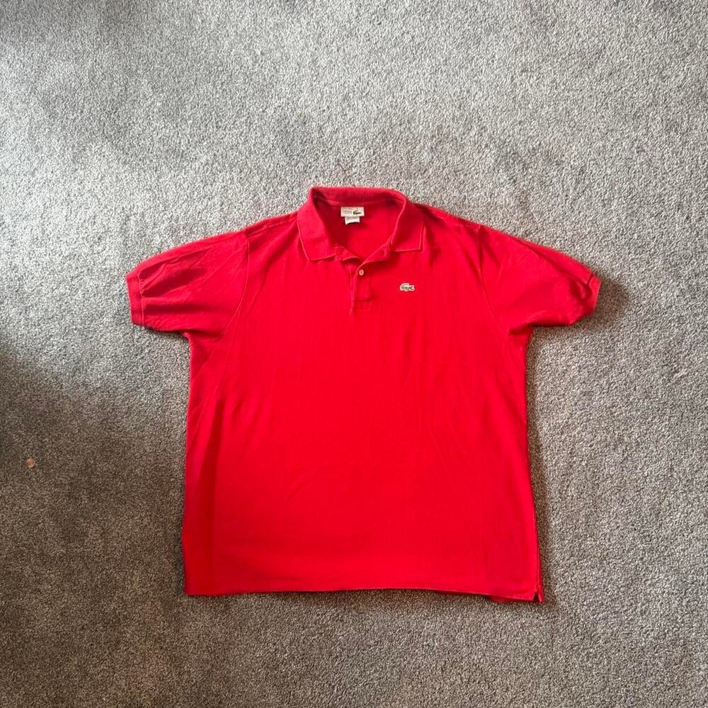 Vintage 80s lacoste red polo